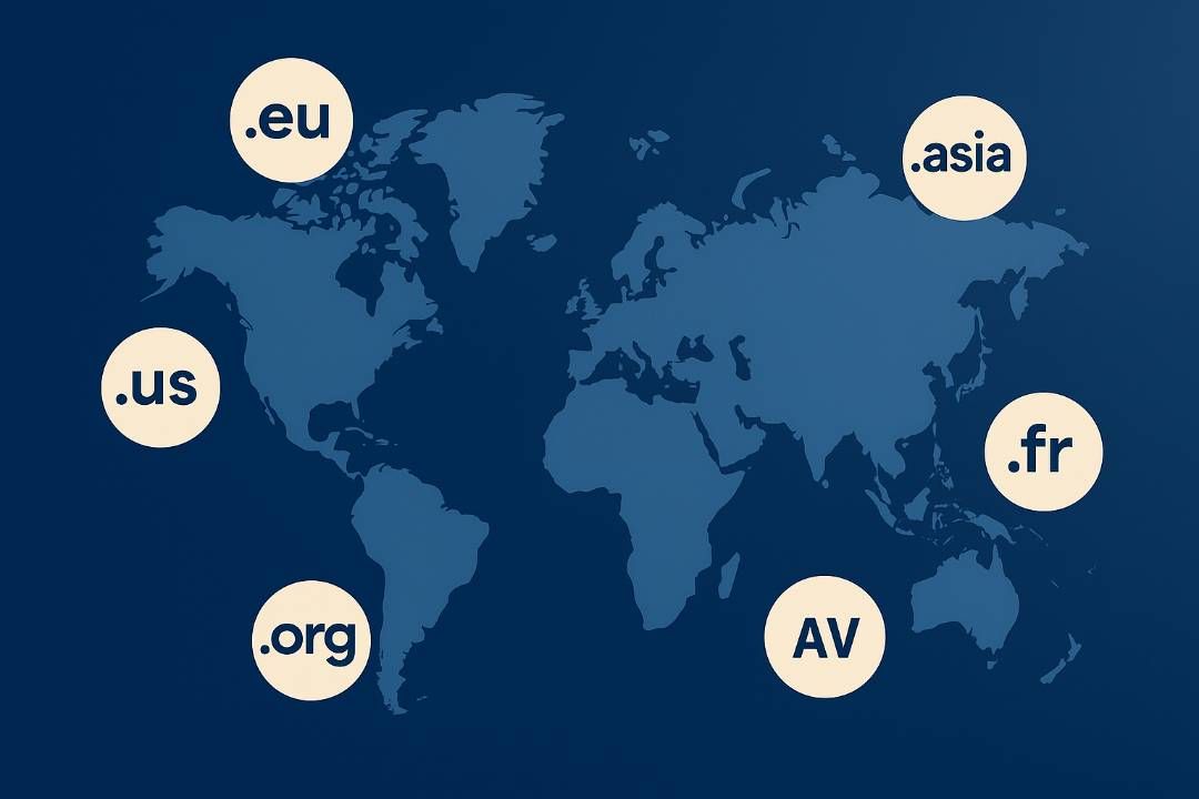 Carte schématique : variantes par TLD et logique GEO ; documentation et journal de versions