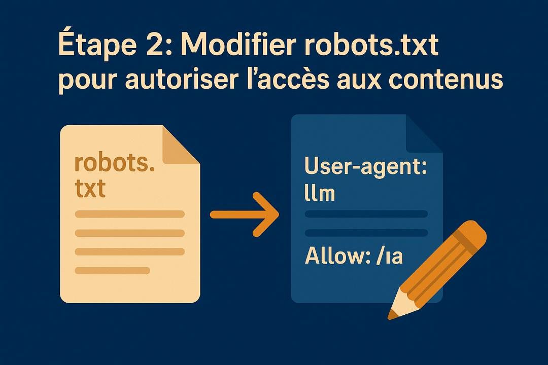 Diagramme : robots.txt pour l’accès, llmstxt pour l’usage ; les deux se complètent