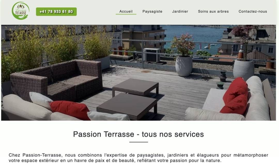 "Refonte de site de Passion Terrasse : Innovation et Impact Local"