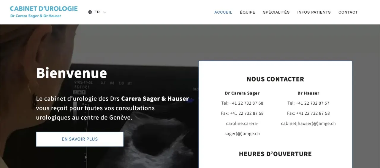 Website, Urology practice