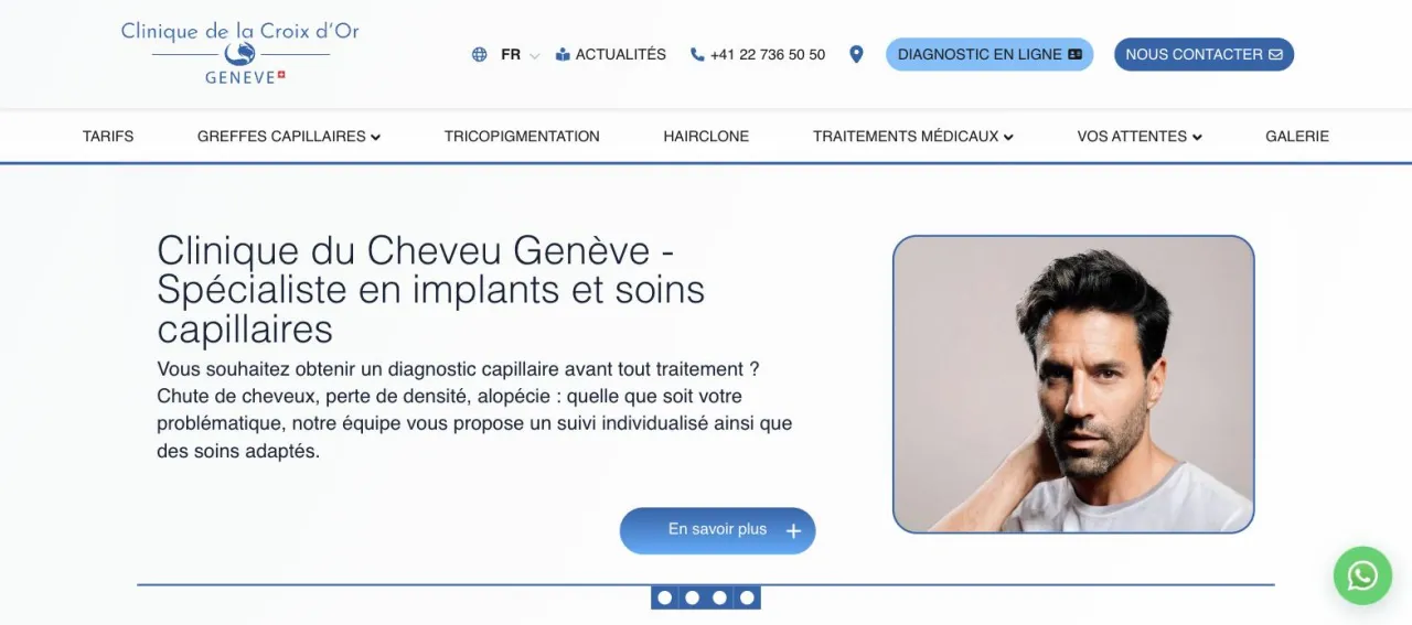 Website, Hair clinic