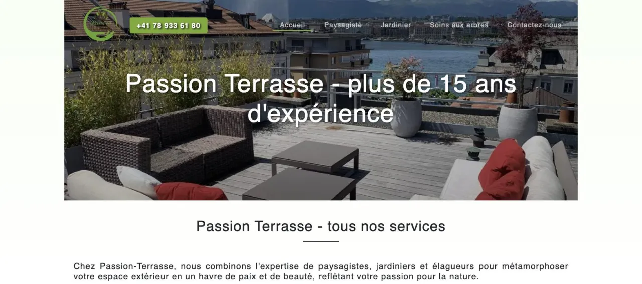 Site web, Paysagiste